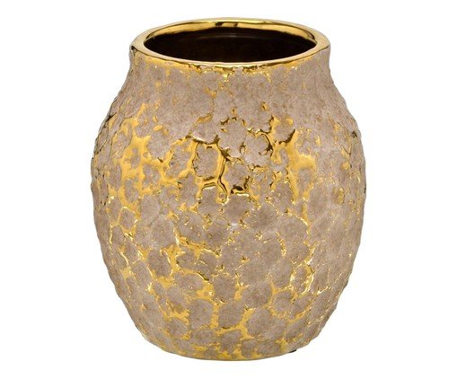 Vaso Decorativo Brion Dourado e Marrom, brown | WestwingNow