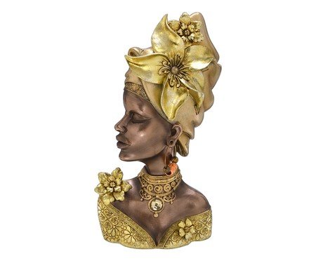 Africana Decorativa Kalifa Bronze e Dourado | Westwing