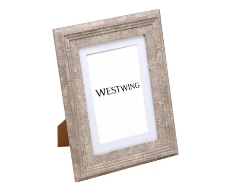 Porta-retrato Enliva Areia e Branco | Westwing