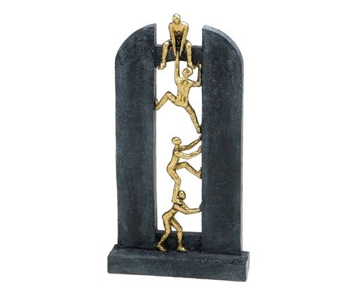 Escultura Decorativa Arte Cinza e dourado, grey | WestwingNow