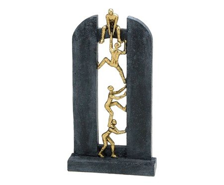 Escultura Decorativa Arte Cinza e dourado | Westwing