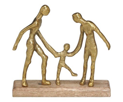 Escultura Família Calor Dourado e Marrom, brown | WestwingNow