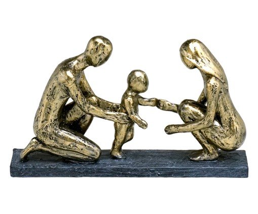 Escultura Decorativa Linha Cinza e dourado, grey | WestwingNow