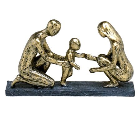 Escultura Decorativa Linha Cinza e dourado | Westwing