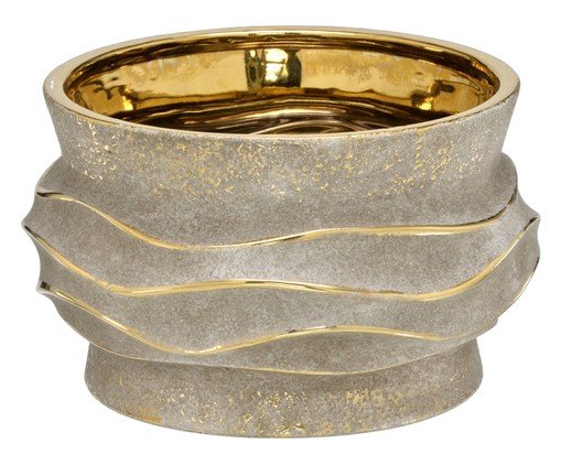 Vaso Decorativo Zalor Cinza e dourado, grey | WestwingNow