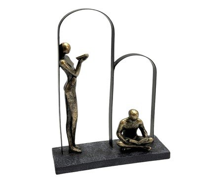 Escultura Decorativa Referência Chumbo e Dourado | Westwing