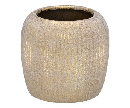 Cachepot Decorativo Virelle Cinza e dourado | Westwing