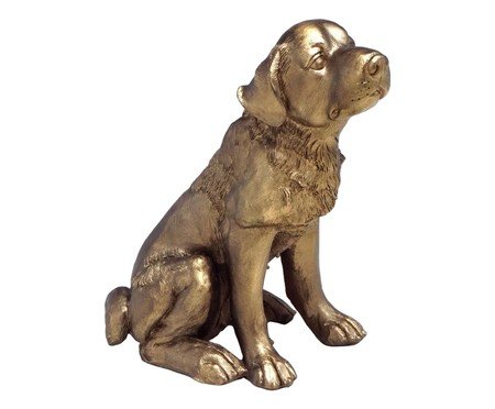 Cachorro Decorativo Barko Dourado Envelhecido | Westwing