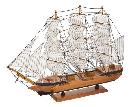 Barco Decorativo Navis Branco e Marrom | Westwing