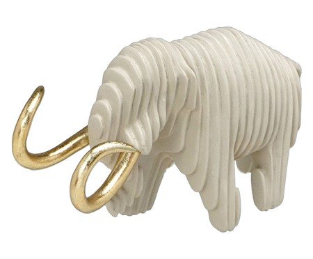 Elefante Decorativo Sabedoria Branco e Dourado | Westwing