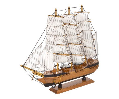 Barco Decorativo Bravus Branco e Marrom, white | WestwingNow