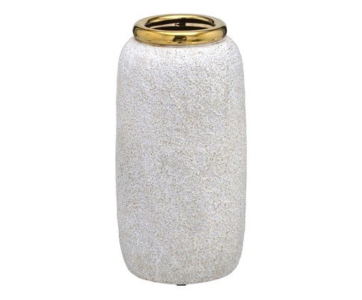 Vaso Decorativo Zanek Cinza e dourado, grey | WestwingNow