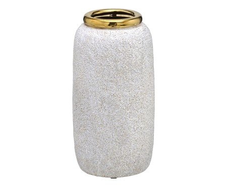 Vaso Decorativo Zanek Cinza e dourado | Westwing