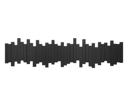 Cabideiro de Parede Preto - 8 Sticks | Westwing