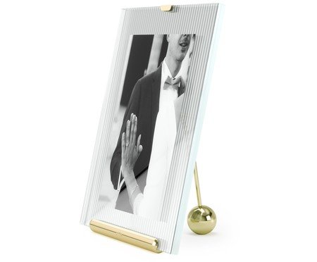 Porta-Retrato Flute Dourado - 13X18 cm | Westwing