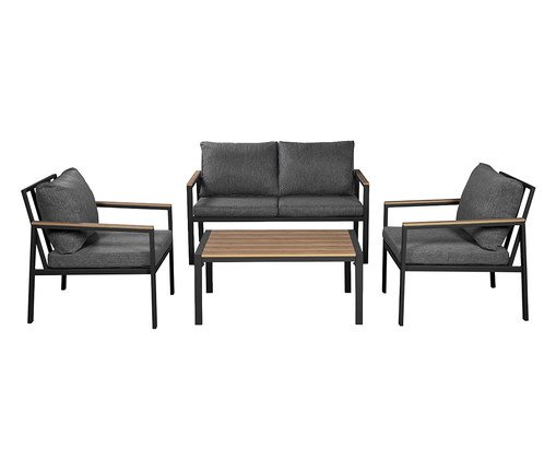 Jogo de Poltronas e Centro de Mesa Oasis Cinza, grey | WestwingNow