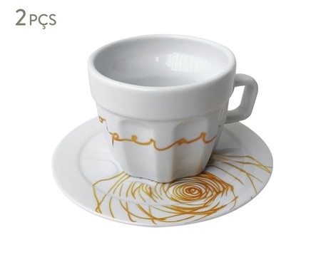 Xícara para Chá em Porcelana Prosperar - 01 Pessoa
