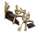Escultura Pessoas em Metal Radagast, gold | WestwingNow