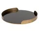 Jogo de Bandejas em Metal com Espelho Ticonipa, black | WestwingNow