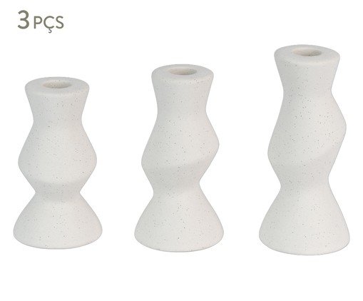 Jogo de Porta-Velas villca, Off White | WestwingNow