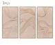 Jogo de Quadros Texturizados em Canvas, beige | WestwingNow