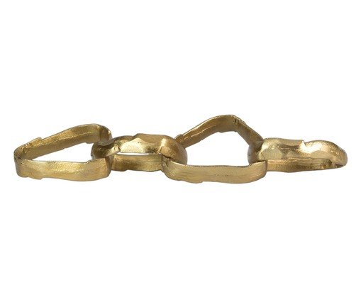 Escultura Corrente em Metal Celebrimbor, gold | WestwingNow