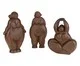 Jogo de Esculturas Yoga, brown | WestwingNow