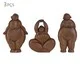 Jogo de Esculturas Yoga, brown | WestwingNow