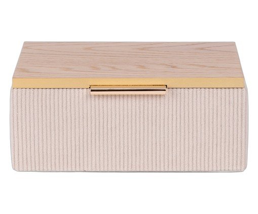 Caixa Decorativa Veludo Giacomo, beige | WestwingNow