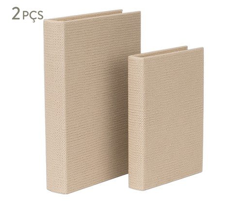 Jogo de Livros-Caixa Kollkewanca, beige | WestwingNow