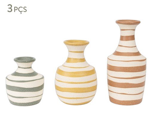 Jogo de Vasos em Cerâmica Serena, multicolor | WestwingNow