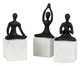 Jogo de Esculturas Yoga e Metal Helm, black | WestwingNow