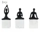 Jogo de Esculturas Yoga e Metal Helm, black | WestwingNow
