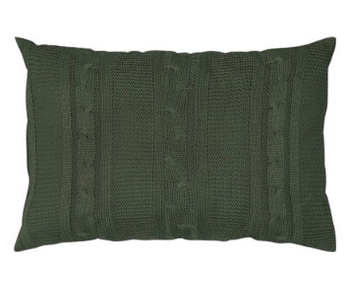 Capa para Almofada Tricô Tresse Retangular Verde, green | WestwingNow