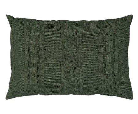 Capa para Almofada Tricô Tresse Retangular Verde | Westwing