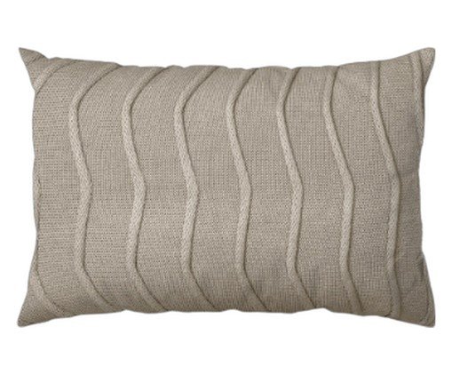 Almofada Tricô Waves Retangular Palha, beige | WestwingNow