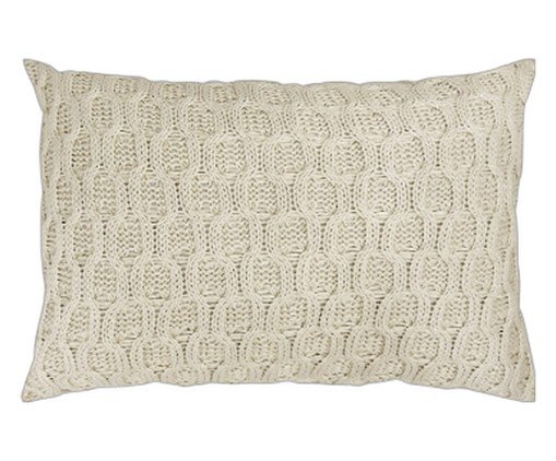 Capa para Almofada Tricô Bossa Retangular Natural, Natural | WestwingNow