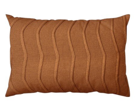 Almofada Tricô Waves Retangular Terracota | Westwing