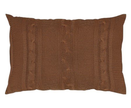 Capa para Almofada Tricô Tresse Retangular Terracota | Westwing