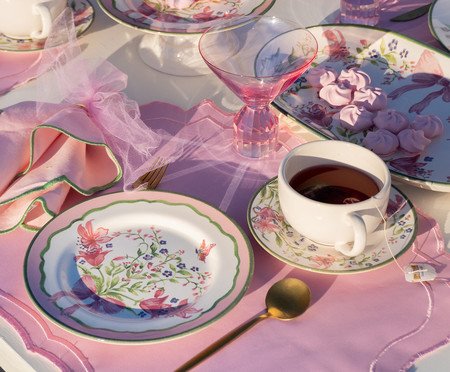 Jogo de Xícaras para Chá Bellet Bouquet Rosa | Westwing