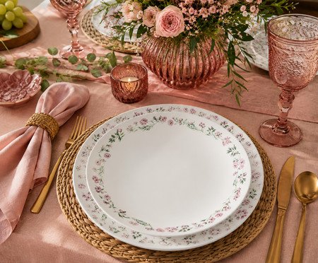Aparelho de Jantar Charlote Flor Verde Claro | Westwing