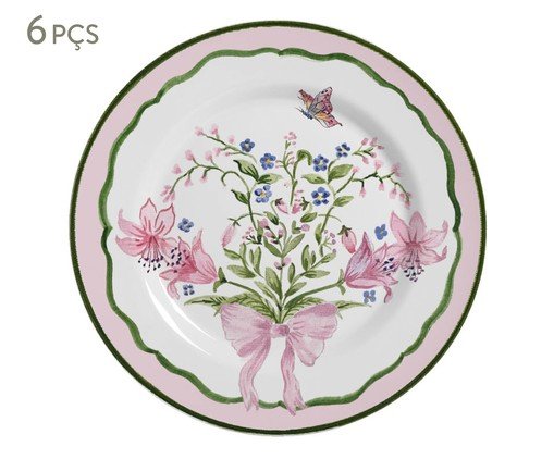 Jogo de Pratos para Sobremesa Bellet Bouquet Rosa, pink | WestwingNow