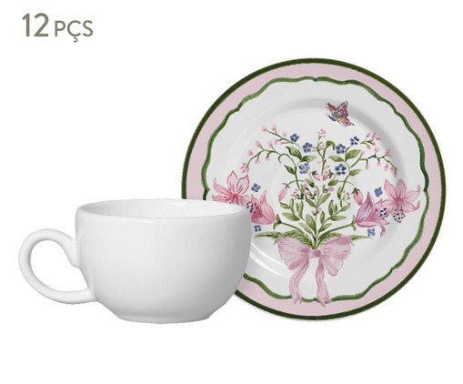 Jogo de Xícaras para Café Bellet Bouquet Rosa, pink | WestwingNow