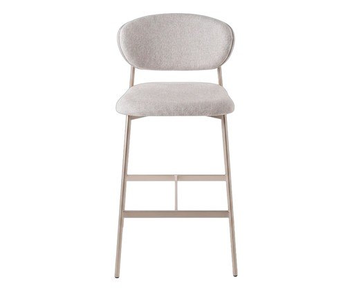 Banqueta Júlia Boucle Champanhe, Off White | WestwingNow