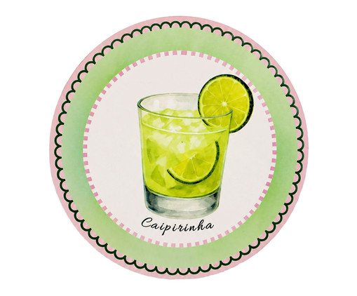 Azulejo Decorativo Redondo Caipirinha Mimo Galeria, multicolor | WestwingNow