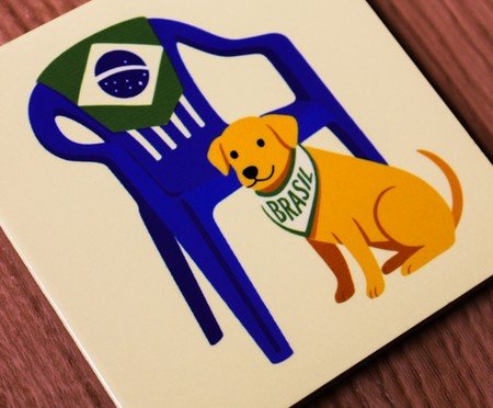 Mini Azulejo Decorativo Cachorro Caramelo Mimo Galeria | Westwing