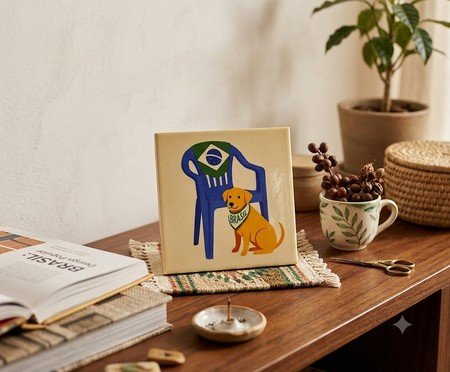 Mini Azulejo Decorativo Cachorro Caramelo | Westwing