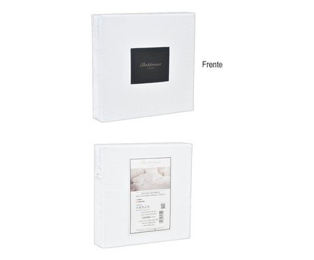 Jogo de Lençol Luxus Prisma Branco e Bege 400 Fios | Westwing