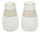 Jogo de Saleiro e Pimenteiro em Porcelana Regal Branco e Dourado, white | WestwingNow
