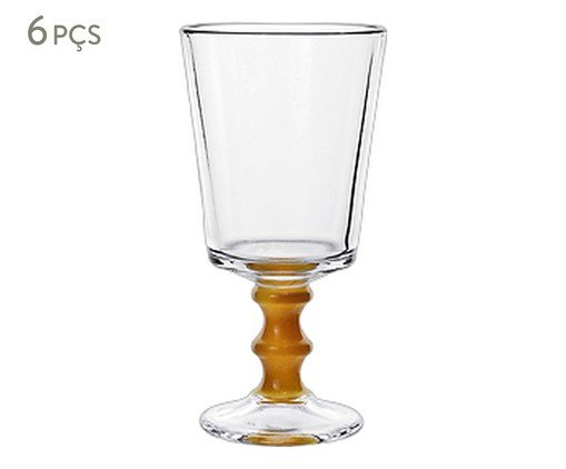 Jogo de Taças para Vinho Bamboo Amarelo, yellow | WestwingNow